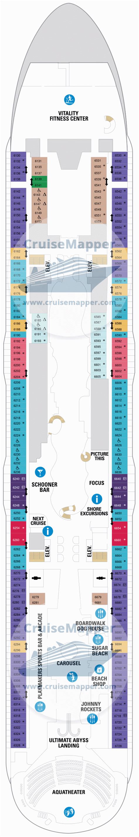 Oasis Of The Seas deck 6 plan .